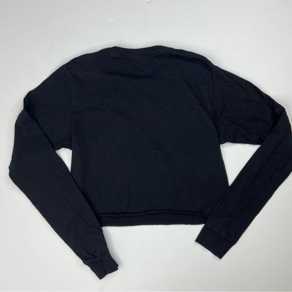 Native in Nashville Cropped Long Sleeve Black Tee Size Small - Picture 2 of 3